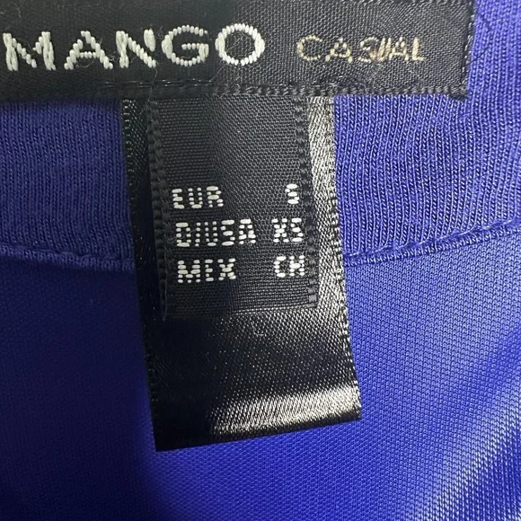 Mango Royal Blue Long Sleeve Dress - Picture 3 of 7